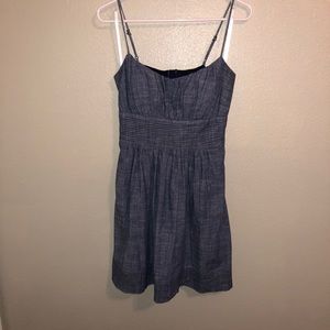 spaghetti strap denim dress